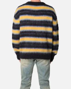 MNML Striped Mohair Sweater Black -Champions Style 02047455 YB001 mens 0040
