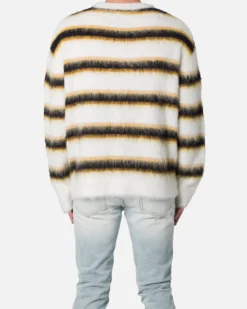 MNML Striped Mohair Sweater White -Champions Style 02047456 YW100 mens 0040