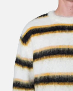 MNML Striped Mohair Sweater White -Champions Style 02047456 YW100 mens 0050