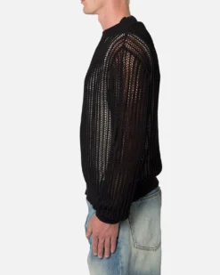 MNML Mesh Knit Sweater Black 8 MNML Mesh Knit Sweater Black -Champions Style 02048350 YB001 mens 0030