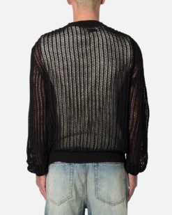 MNML Mesh Knit Sweater Black 9 MNML Mesh Knit Sweater Black -Champions Style 02048350 YB001 mens 0040