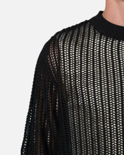 MNML Mesh Knit Sweater Black 10 MNML Mesh Knit Sweater Black -Champions Style 02048350 YB001 mens 0050