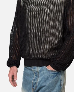 MNML Mesh Knit Sweater Black 11 MNML Mesh Knit Sweater Black -Champions Style 02048350 YB001 mens 0060