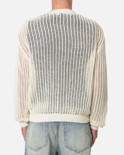 MNML Mesh Knit Sweater Cream 9 MNML Mesh Knit Sweater Cream -Champions Style 02048351 YC600 mens 0040
