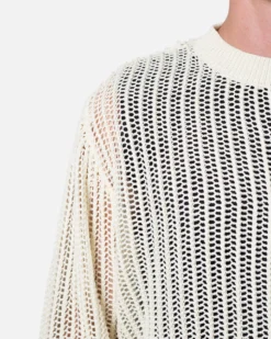 MNML Mesh Knit Sweater Cream 10 MNML Mesh Knit Sweater Cream -Champions Style 02048351 YC600 mens 0050