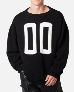 MNML Varsity Knit Sweater Black -Champions Style 02048369 YB001 mens 0050