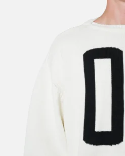 MNML Varsity Knit Sweater Off White -Champions Style 02048370 YO007 mens 0050