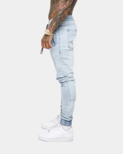 Saint Morta Slasher Jogger Light Blue -Champions Style 03002185 YL200 mens 05