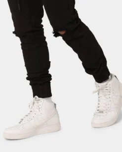 Saint Morta Doomsday Distressed Jogger Black -Champions Style 03004635 YB001 mens 0040