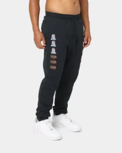 Mitchell & Ness Chicago Bulls Vintage Finals Sweat Pants Faded Black -Champions Style 03007909 YB554 mens 0050