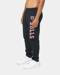 Mitchell & Ness Chicago Bulls Vintage Finals Sweat Pants Faded Black -Champions Style 03007909 YB554 mens 0060
