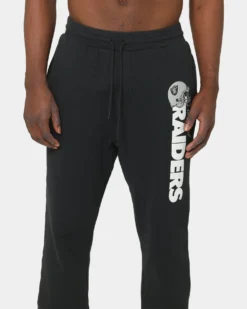 Mitchell & Ness Raiders Wordmark Sweat Pants Faded Black -Champions Style 03007912 YB554 mens 0030