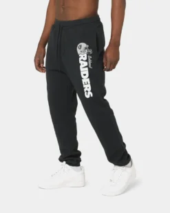 Mitchell & Ness Raiders Wordmark Sweat Pants Faded Black -Champions Style 03007912 YB554 mens 0060