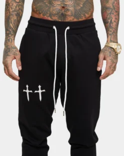 Saint Morta Graves Sweat Pants Black -Champions Style 03008330 YB001 mens 0070