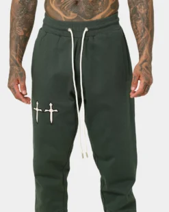 Saint Morta Graves Sweat Pants Dark Green -Champions Style 03008330 YD009 mens 070