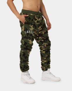 Carre C-Class Polar Fleece Track Pants Woodland Camo -Champions Style 03008436 YC040 mens 050