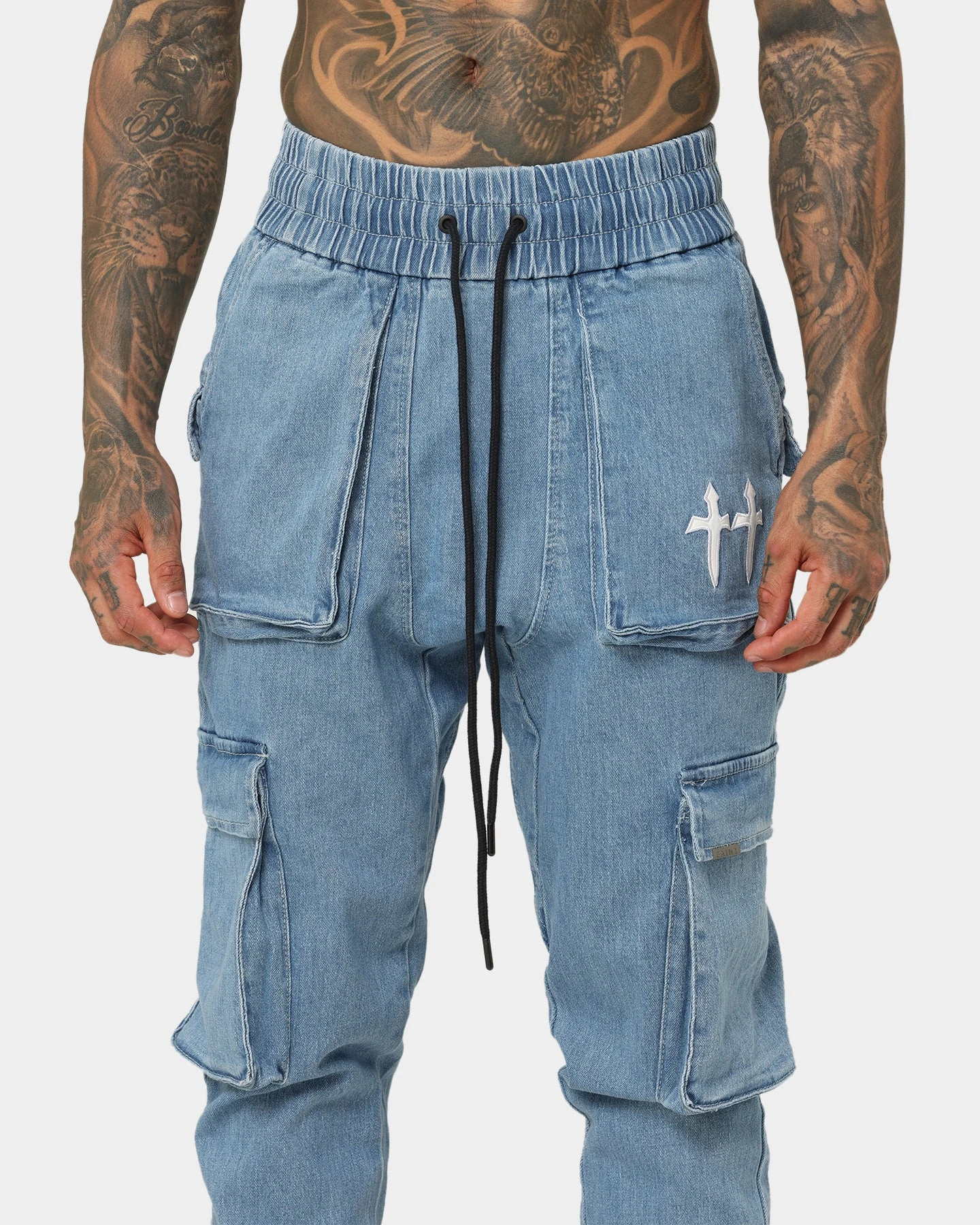 Saint Morta Day Of The Dead Joggers Light Blue 8 Saint Morta Day Of The Dead Joggers Light Blue - Image 8