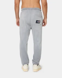 Majestic Athletic Los Angeles Dodgers Solarised Contrast Logo Track Pants Warm Grey -Champions Style 03008779 YW651 mens 0040