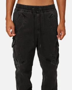 Carre Evolution XL Denim Cargo Jogger Wash Black -Champions Style 03008817 YW607 mens 0070
