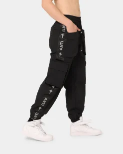 The Anti Order Galactic Utility Joggers Black/Silver -Champions Style 03009204 YB011 mens 0050