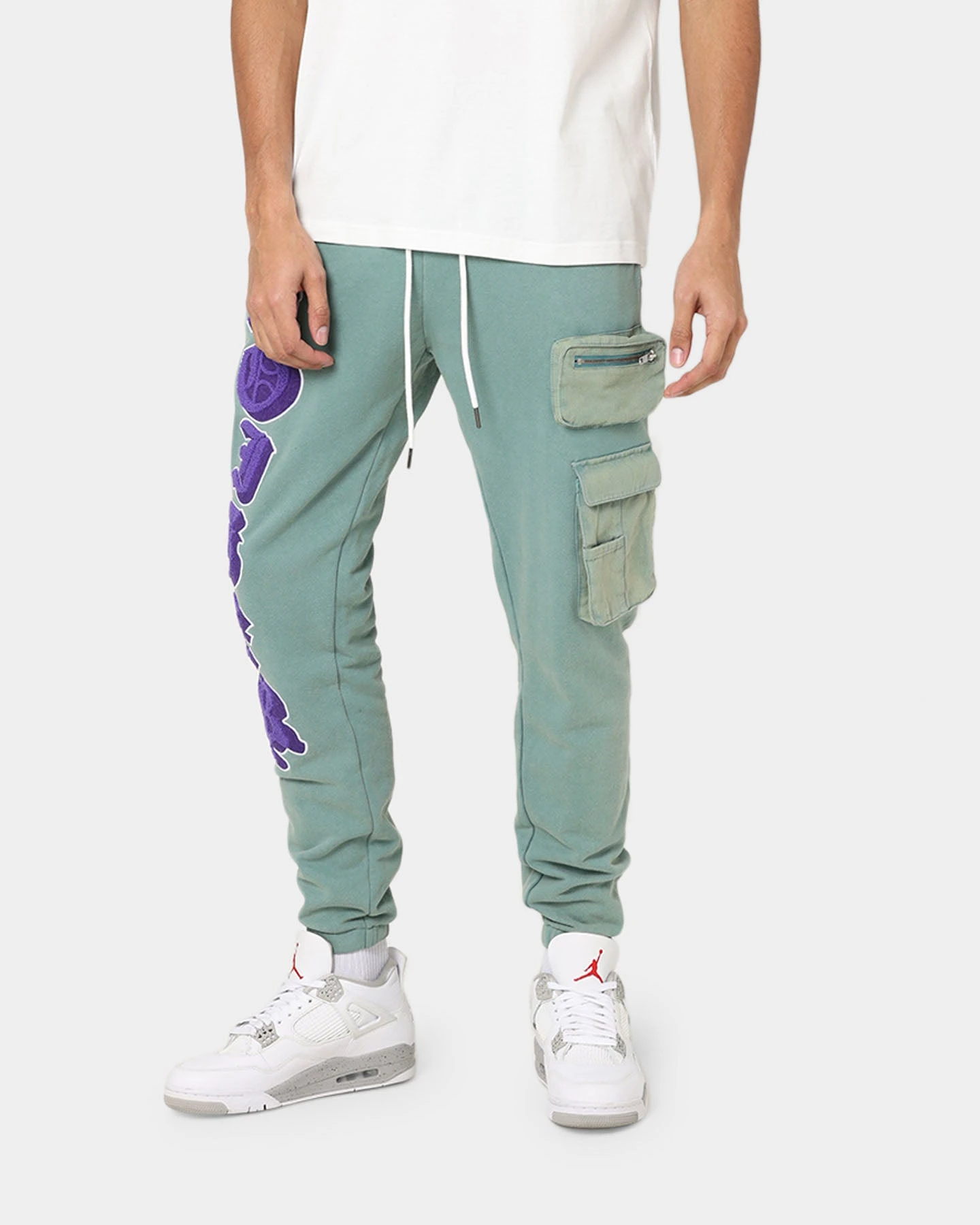 Loiter Sunchyme Track Pants Green 2 Loiter Sunchyme Track Pants Green - Image 2