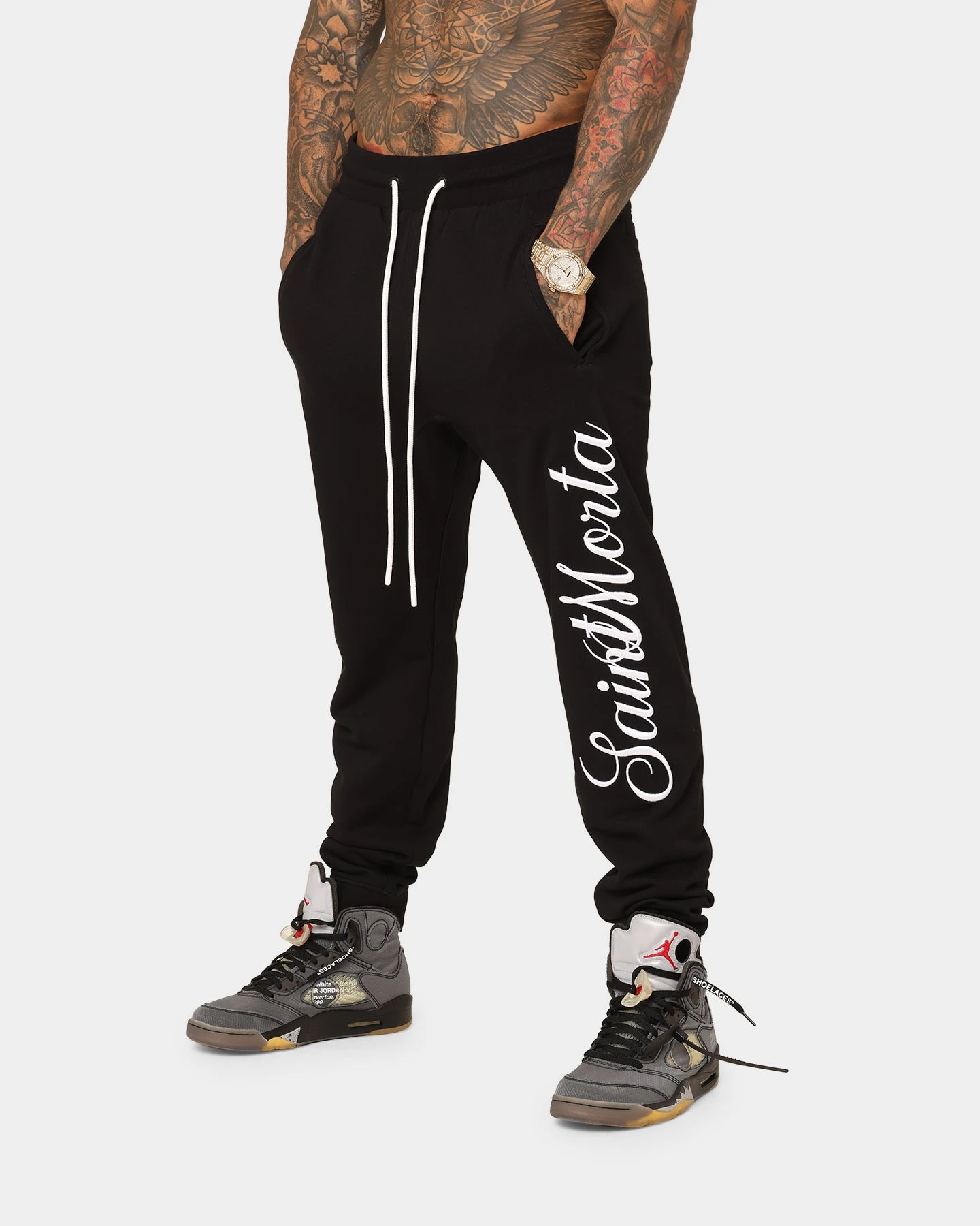 Saint Morta Saviour Sweat Pants Black 3 Saint Morta Saviour Sweat Pants Black - Image 3