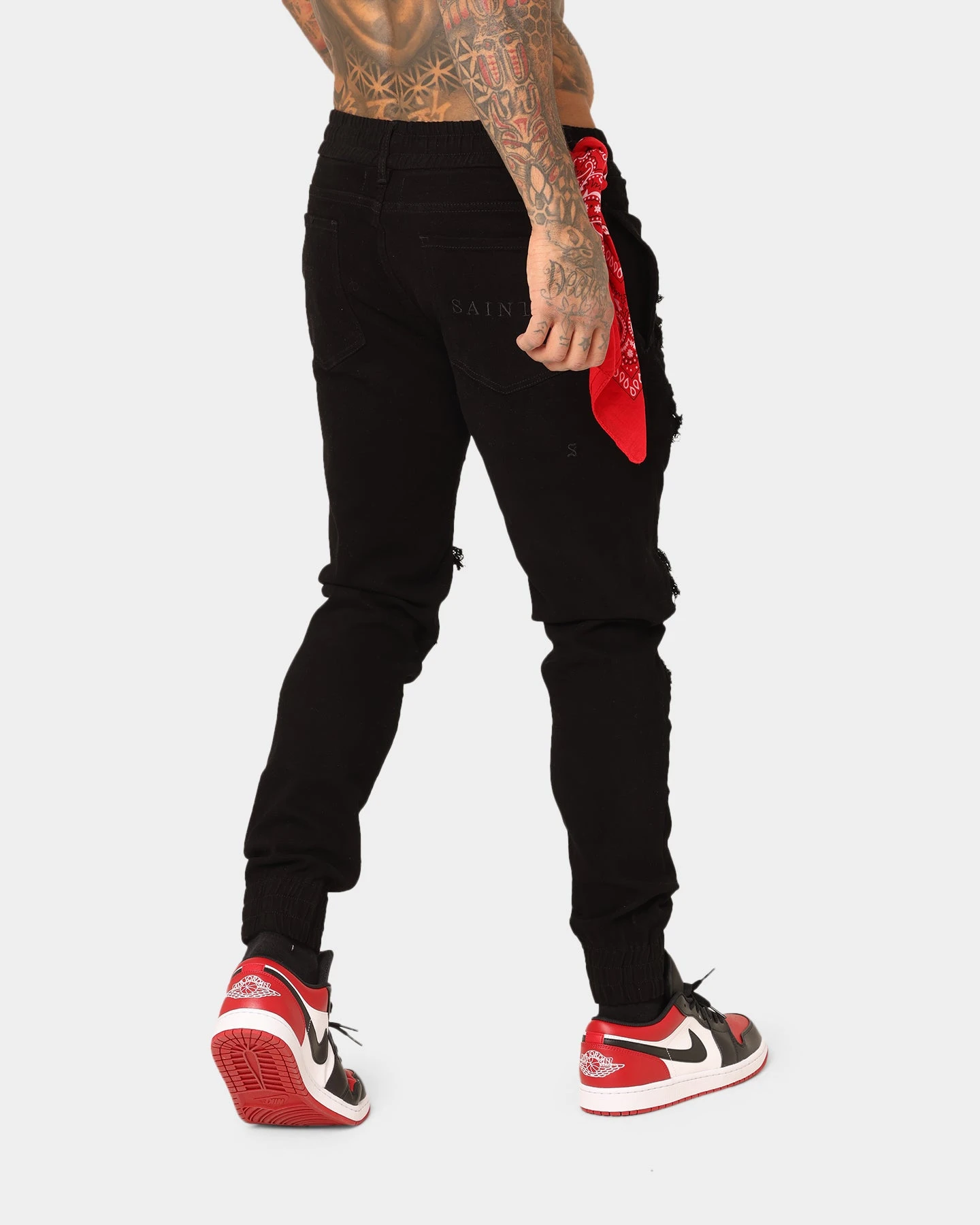 Saint Morta Bandana Summum Joggers Black/Red 6 Saint Morta Bandana Summum Joggers Black/Red - Image 6