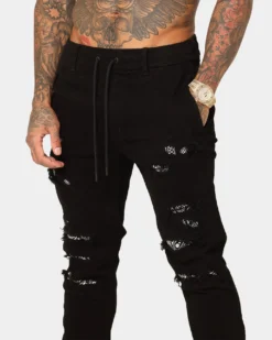 Saint Morta Bandana Summum Joggers Black/White -Champions Style 03009417 YB012 mens 070