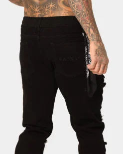 Saint Morta Bandana Summum Joggers Black/White -Champions Style 03009417 YB012 mens 080