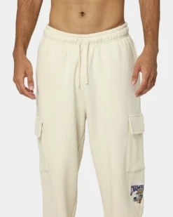 Mitchell & Ness Los Angeles Lakers Cargo Fleece Sweat Pants Khaki -Champions Style 03009487 YK001 mens 0030