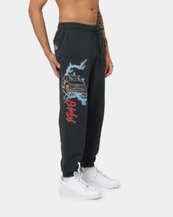 NASCAR Lightning Cup Series Trackpants Washed Black -Champions Style 03009687 YW607 mens 0050