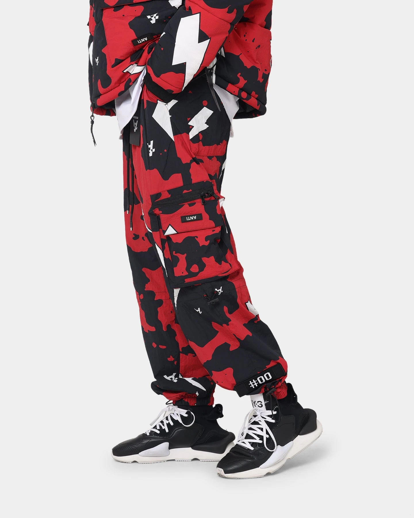 The Anti Order Storm Camo Track Joggers Black/Red/White 6 The Anti Order Storm Camo Track Joggers Black/Red/White - Image 6