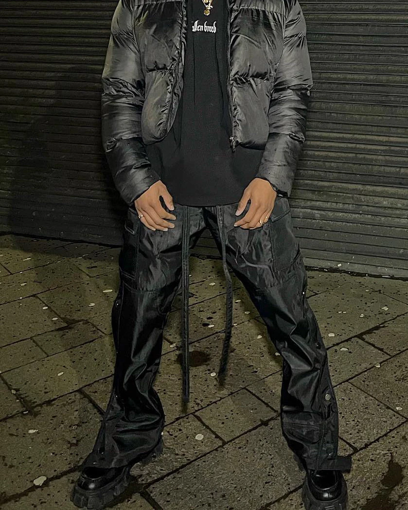 MNML Snap Zipper II Cargo Pants Black 4 MNML Snap Zipper II Cargo Pants Black - Image 4