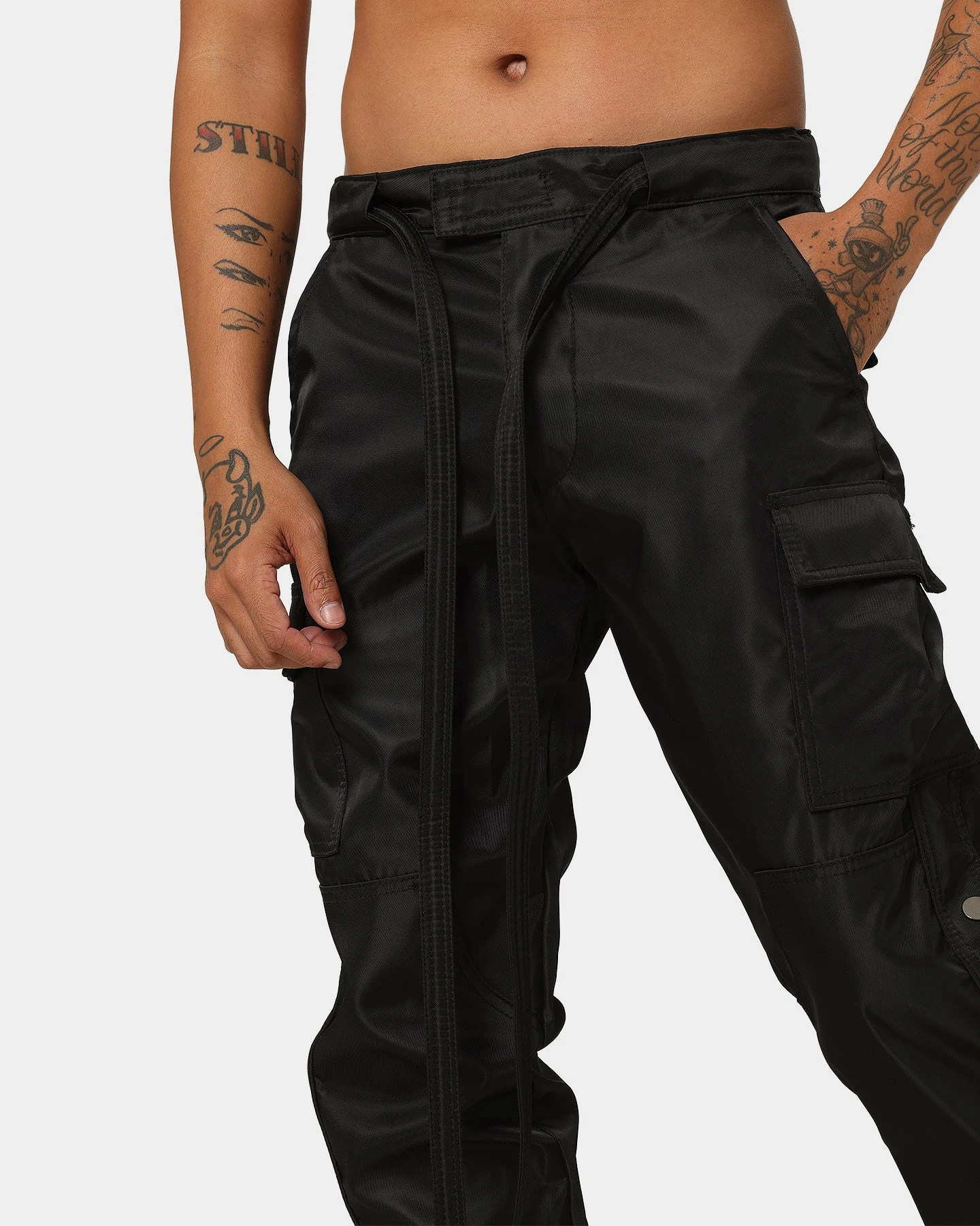 MNML Snap Zipper II Cargo Pants Black 9 MNML Snap Zipper II Cargo Pants Black - Image 9