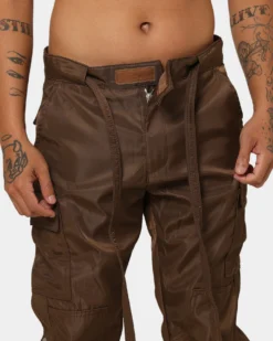 MNML Snap Zipper II Cargo Pants Brown -Champions Style 03009950 YX300 mens 00110