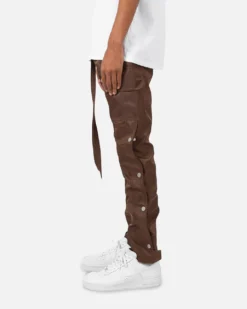 MNML Snap Zipper II Cargo Pants Brown -Champions Style 03009950 YX300 mens 0030