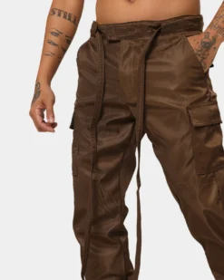 MNML Snap Zipper II Cargo Pants Brown -Champions Style 03009950 YX300 mens 0070