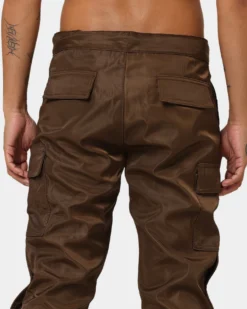 MNML Snap Zipper II Cargo Pants Brown -Champions Style 03009950 YX300 mens 0080