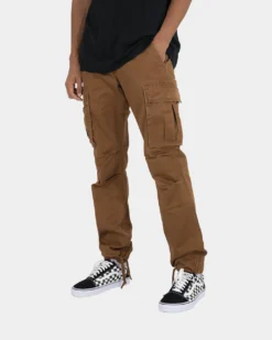 MNML Vintage Twill Cargo Pants Brown -Champions Style 03010052 YX300 mens 00060