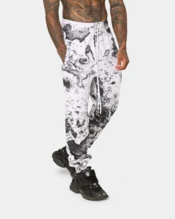 Saint Morta Acid Sweatpants White/Grey/Black -Champions Style 03010639 YW164 mens 0050