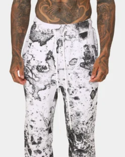 Saint Morta Acid Sweatpants White/Grey/Black -Champions Style 03010639 YW164 mens 0070