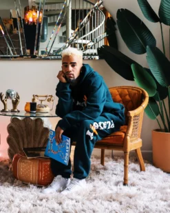 Playboy By Culture Kings Wordmark Track Pants Pine Green