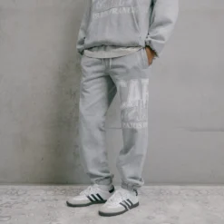Carre Champs Baggy Sweat Pants Grey Marle
