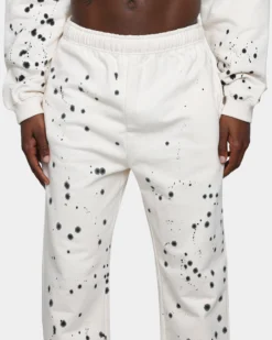 MNML Ink Spill Sweatpants Off White -Champions Style 03010693 YO007 mens 0070