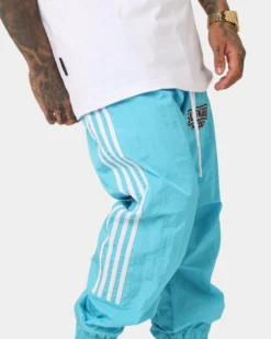 Saint Morta Pro Racing Nylon Trackpants Cyan -Champions Style 03010718 YC842 mens 0030