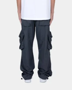 MNML Lightweight Cinch Cargo Pants Faded Black -Champions Style 03010725 YB554 mens 0050