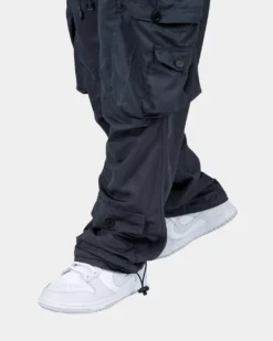 MNML Lightweight Cinch Cargo Pants Faded Black -Champions Style 03010725 YB554 mens 0070