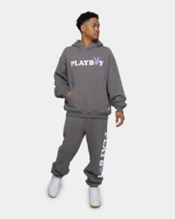 Playboy By CK Wordmark Trackpants Grey -Champions Style 03010859 YG254 mens 0020