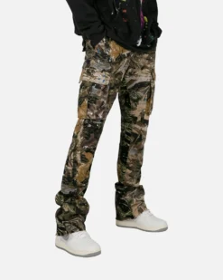 MNML Bootcut Cargo Pants Hunter Camo -Champions Style 03010935 YH146 mens 00050