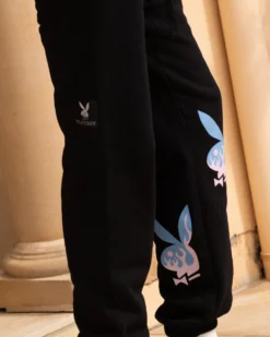 Playboy By Culture Kings Lit Bunny Track Pants Black 10 Playboy By Culture Kings Lit Bunny Track Pants Black -Champions Style 03011205 YB001 mens 0030 scaled